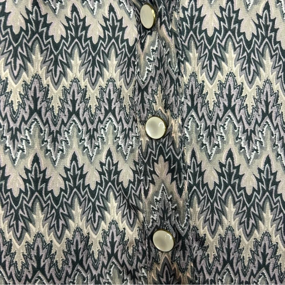 T-Bags LA Chevron Tunic Dress Gray White XS Boho Casual - Picture 3 of 14